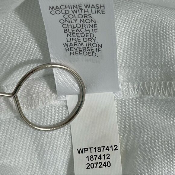 J. Jill White Linen Stretch Crops Pants‎ Size MEDIUM PETITE MP - Picture 6 of 7